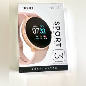 ITOUCH Sport 3 Smart Watch & Fitness Tracker Rose Gold W/ Crystals